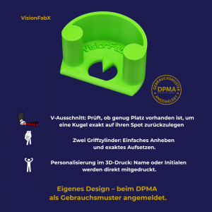 3D-gedruckter Ballmarker  – VisionFabX Edition