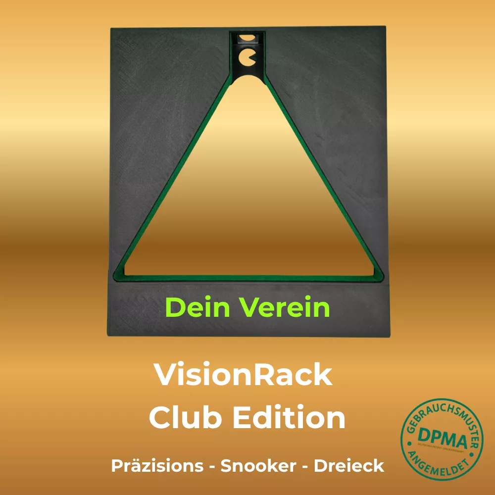 VisionRack Club Edition – rechteckiger Rahmen mit Vereinsaufschrift