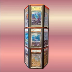 Drehbare Vitrine für PSA- & CGC-Karten – 3D-gedrucktes Stecksystem (modular, stapelbar, drehbar)