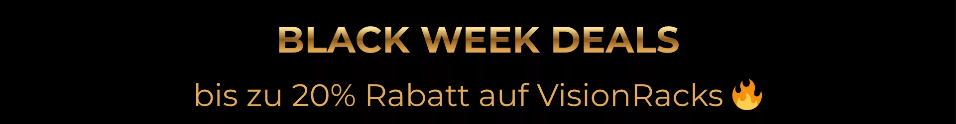 Black Week Deals – bis zu 20 % Rabatt auf VisionRacks