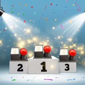 Snooker Pokal Set "Vision Ball" für Gold Silber Bronze Platzierung mit individueller Lasergravur auf Holz